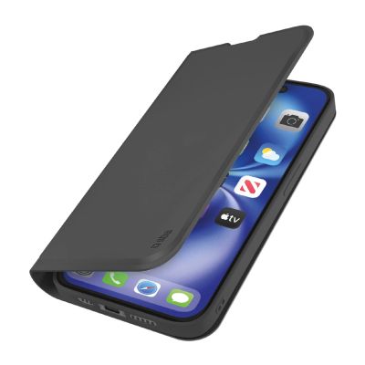 SBS Wallet Smooth Case for iPhone 16e / 17e with Flip - Black