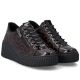 4. Women's patent leather sneakers crocodile brown Rieker N2555-25