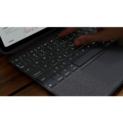 9. Logitech 920-011382 QWERTY Mobile Keyboard American International Smart Connector Gray