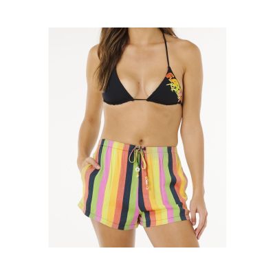 RIP CURL Neon Stripe Beach Short women's shorts, multicolor