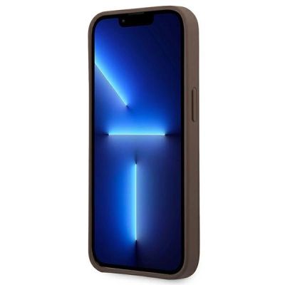 5. Guess 4G Big Metal Logo Case for iPhone 14 Pro - Brown
