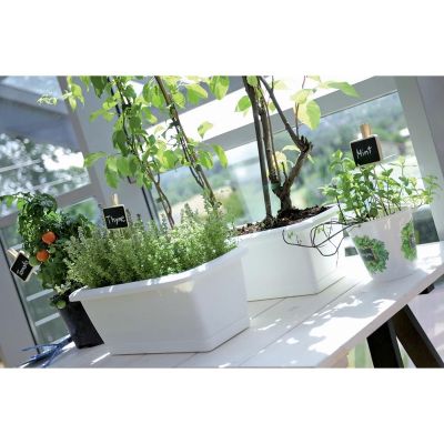 8. BALCONY FLOWER POT BOX WITH STAND RESPANA SET STONE GREY