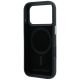 7. Karl Lagerfeld Grained Heads Metal MagSafe Case for iPhone 17 Pro / 18 Pro - Black