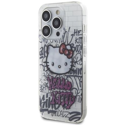 2. Hello Kitty IML Kitty On Bricks Graffiti case for iPhone 13 Pro Max - white