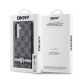 8. DKNY Leather Checkered Mono Pattern & Printed Stripes Case for Samsung Galaxy S24 - Black