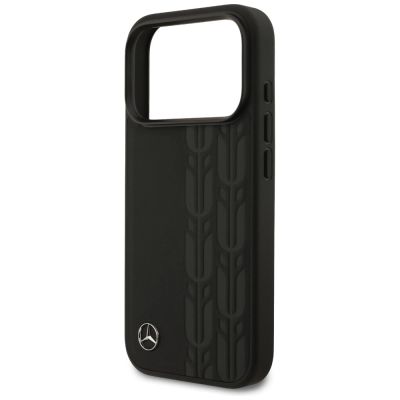 6. Mercedes Leather Laurel Leaves MagSafe Case for iPhone 17 Pro - Black