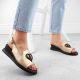4. Filippo W PAW534B leather wedge sandals, gold