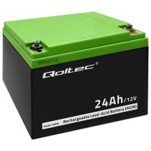 Qoltec AGM battery | 12V | 24Ah | max 360A