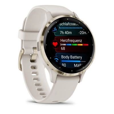 3. Garmin Venu 3S 3.05 cm (1.2") AMOLED 41 mm Digital 390 x 390 px Touchscreen Gold, Ivory Wi-Fi GPS