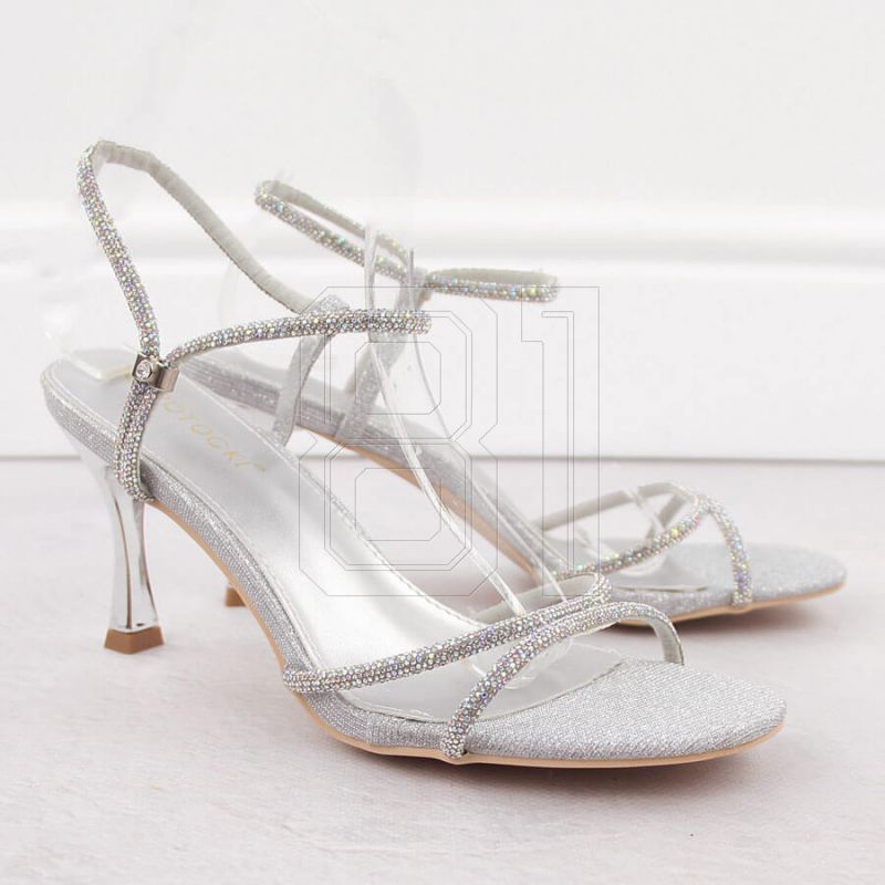 9. Sandals with zircons Potocki W LE20326 WOL282B