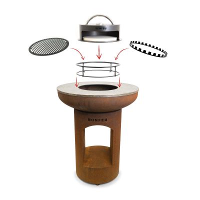 15. Bonfeu Bonbiza 8001R rusty fire pit grill