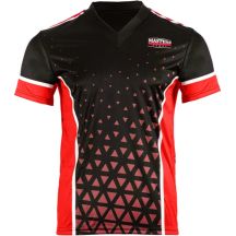 MASTERS "COMBAT JUNIOR" V-neck point-fighting shirt, black and red (WAKO APPROVED)