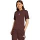 Women's adidas Essentials 3-Stripes Cotton T-shirt brown JX7621
