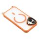 6. iPhone 17 Case with Adjustable Crossbody Lanyard and MagSafe Compatible Camera Frame as a Stand - Orange
