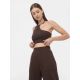 Women's asymmetrical one-shoulder crop top 4F