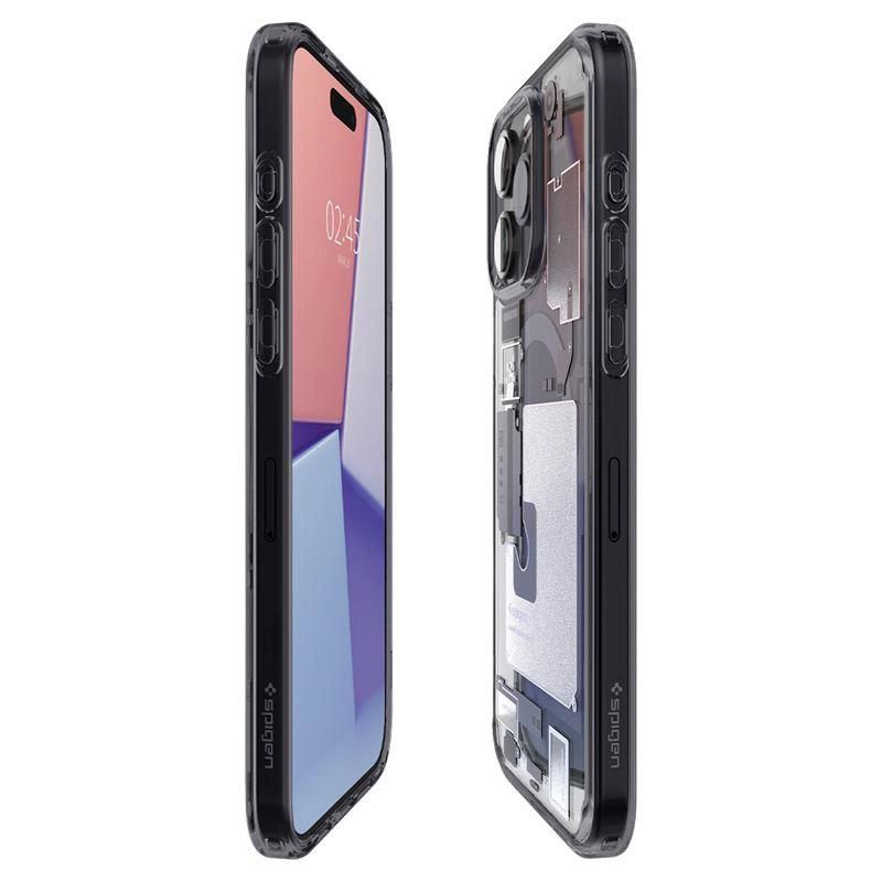 14. Spigen Ultra Hybrid Mag Case with MagSafe for iPhone 15 Pro - Dark Gray (Zero One Pattern)