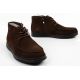 7. Lee Cooper men's elegant brown leather ankle boots with zipper