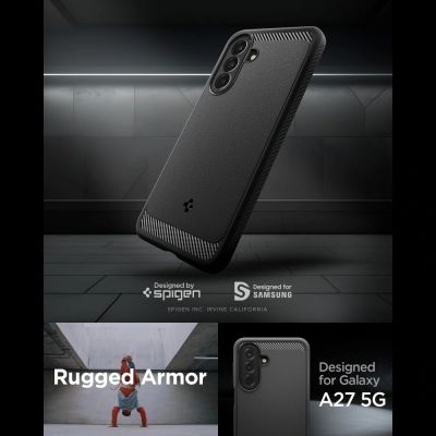 6. Spigen Rugged Armor Case for Samsung Galaxy A27 5G - Matte Black