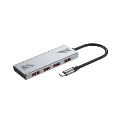 GEMBIRD 4-PORT USB 3.2 (GEN 2) TYPE-C HUB GRAY