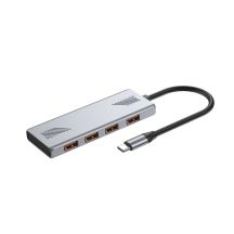 GEMBIRD 4-PORT USB 3.2 (GEN 2) TYPE-C HUB GRAY
