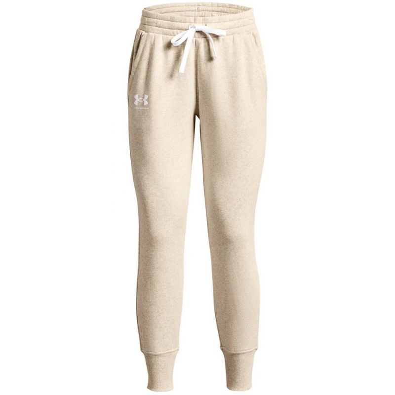 Women’s Under Armour Rival Fleece Trousers Cream 1356416 783 XL