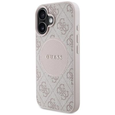 2. Guess 4G Circle Classic Logo MagSafe iPhone 16 Case - Pink