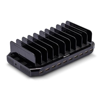 2. Lindy 73309 Charging Station Organizers Freestanding Plastic Black