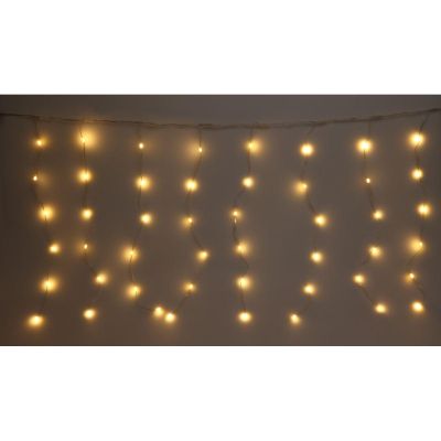 27. CHRISTMAS TREE LIGHTS LIGHT CURTAIN OUTSIDE/INTERNAL 120 LED 300X60CM WITH REMOTE CONTROL WARM WHITE