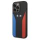 2. BMW Silicone Blue&Red Stripes M Collection Case for iPhone 15 Pro Max - Black