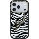 3. Karl Lagerfeld IML Signature Zebra Glitter MagSafe Case for iPhone 17 Pro Max / 18 Pro Max - Gold