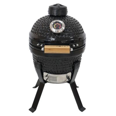 11. Kamado Bono Picnic Ceramic Grill 13” Kamado barbecue/grill Cart Charcoal (fuel) Black