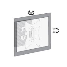 Maclean MC-501B TV wall mount (Swivel, wall-mounted, tiltable - 42"; max. 30kg)