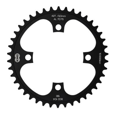 KMC Chainring 42T 3mm BCD104 AL7075 black