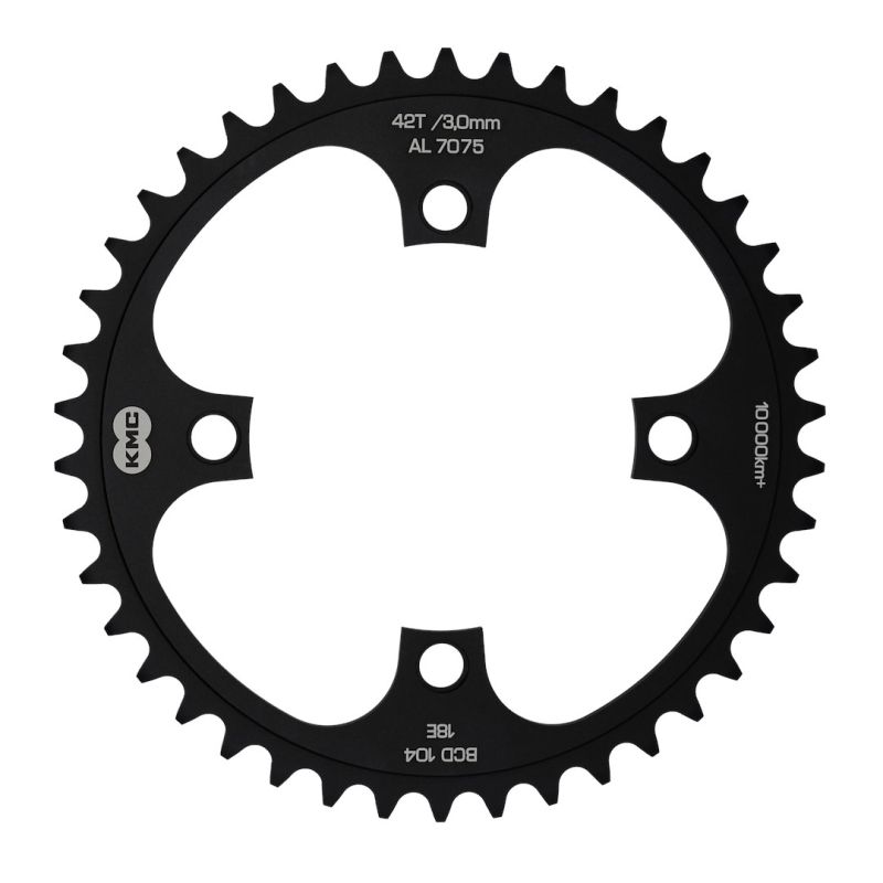 KMC Chainring 42T 3mm BCD104 AL7075 black