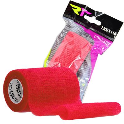 REA TAPE Elastic Bandage COHESIVE BAND Self-Adherent 4.5 m × 7.5 cm Red