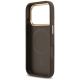 7. Guess 4G Strass Logo & Big Strap Metal Buttons MagSafe Case for iPhone 17 Pro - Brown