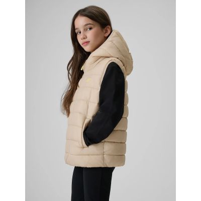 5. Girls' vest with synthetic filling 4F 4FJRSS26TVJAF396-83S
