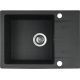 PYRAMIS LEFKADA sink (59x44) 1B 1D black + Lungo volcano Black Edition tap - 070261111LBE
