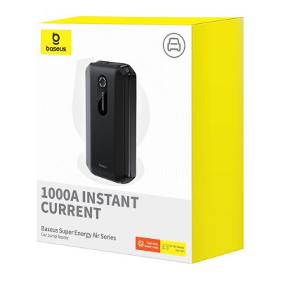 8. Jumpstarter Baseus Power Starter 10000mAh 12V (1000A / 500A) + Crocodile Cables Black (C00245501113-00)