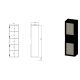 2. Jute display cabinet 50x39.5x190 black + calabria linoleum