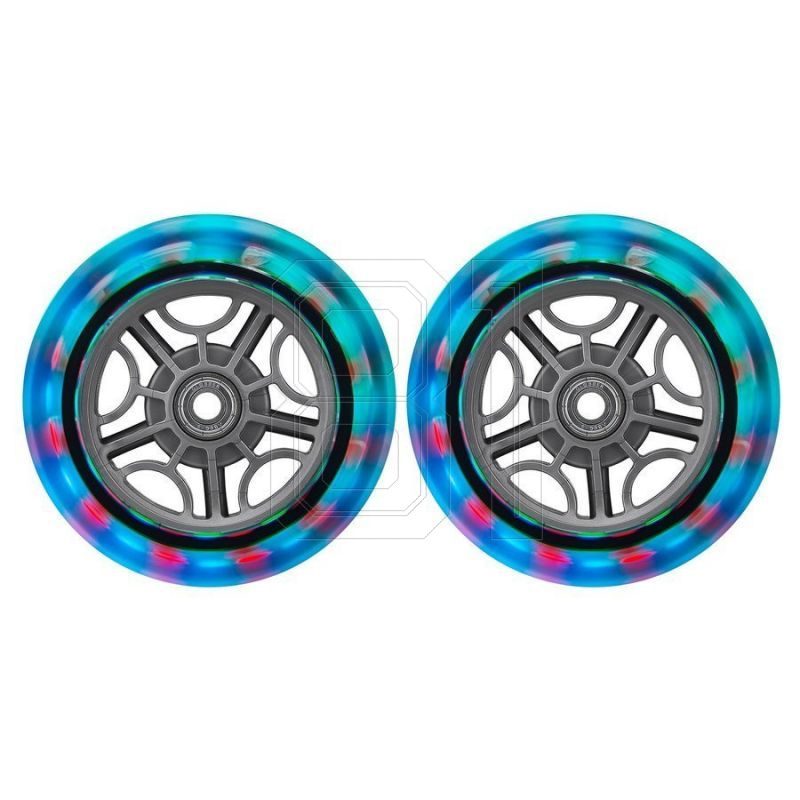4. Front wheels for scooter GLOBBER 526-009 121mm 2pcs LED