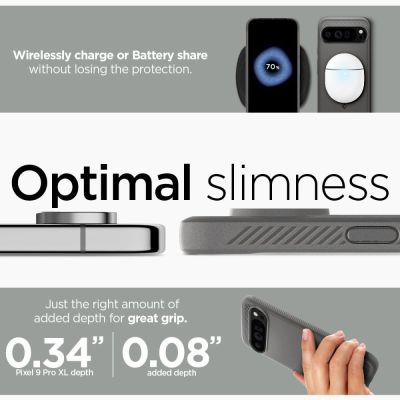 14. Spigen Rugged Armor Case for Google Pixel 9 Pro XL - Gray