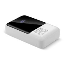 EVERACTIVE POWERBANK 20,000mAh, 2x USB, 1x USB-C 22.5W, QC4+, LCD, WHITE EB-20Q