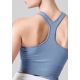4. CASALL Multi Rib Seamless Padded Sports Top blue
