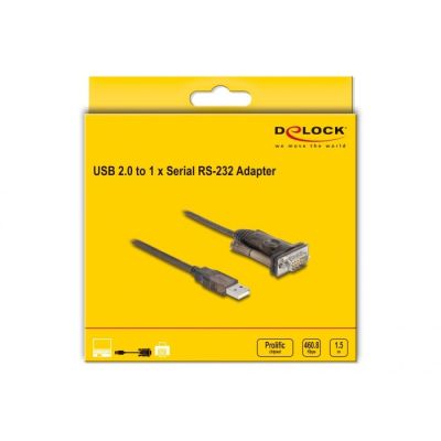 5. DeLOCK Adapter USB 2.0 Type-A to 1 x Serial RS-232 D-Sub 9-pin male with screws, 1.5 m