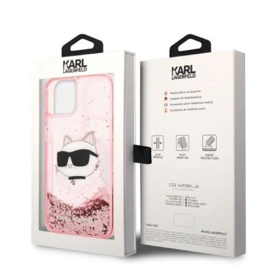8. Karl Lagerfeld Glitter Choupette Head case for iPhone 14 Plus - pink