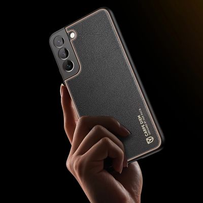 16. Dux Ducis Yolo elegant cover made of ecological leather for Samsung Galaxy S22 + (S22 Plus) red