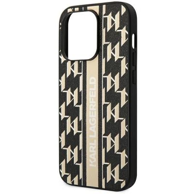 6. Karl Lagerfeld KLHCP14XPGKLSKW iPhone 14 Pro Max 6,7 "hardcase brown / brown Monogram Stripe