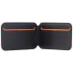 4. Lamborghini D1 Genuine Leather MagSafe mobile phone wallet - black and orange
