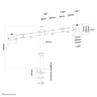 15. Neomounts by Newstar FPMA-D550DBLACK 10-32"